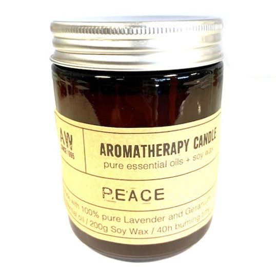 Aromatherapy Jar Candle - Peace - Lavender and Geranium