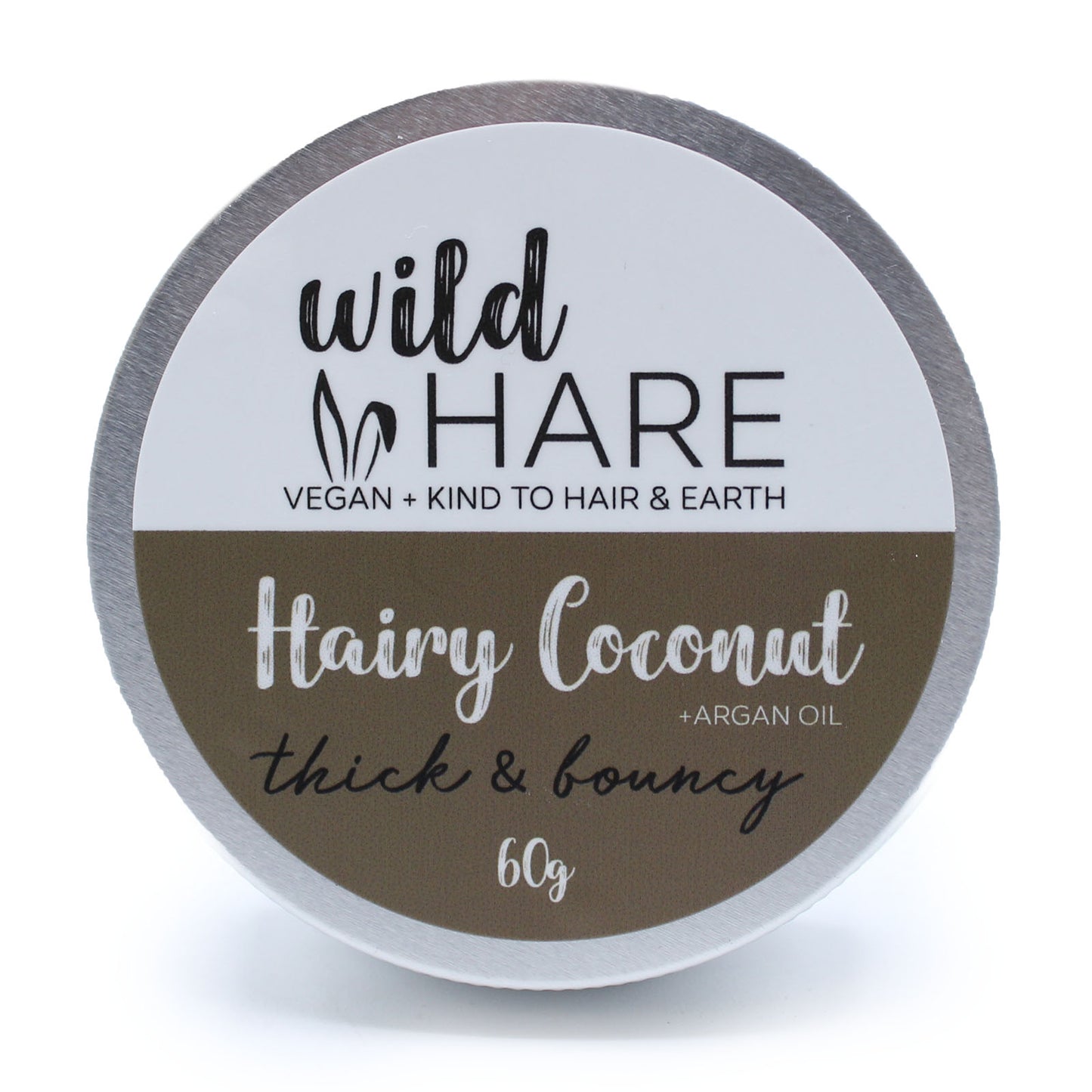 Wild Hare - Solid Shampoo - Thick and Bouncy - 60g Tin - Hairy Coconut