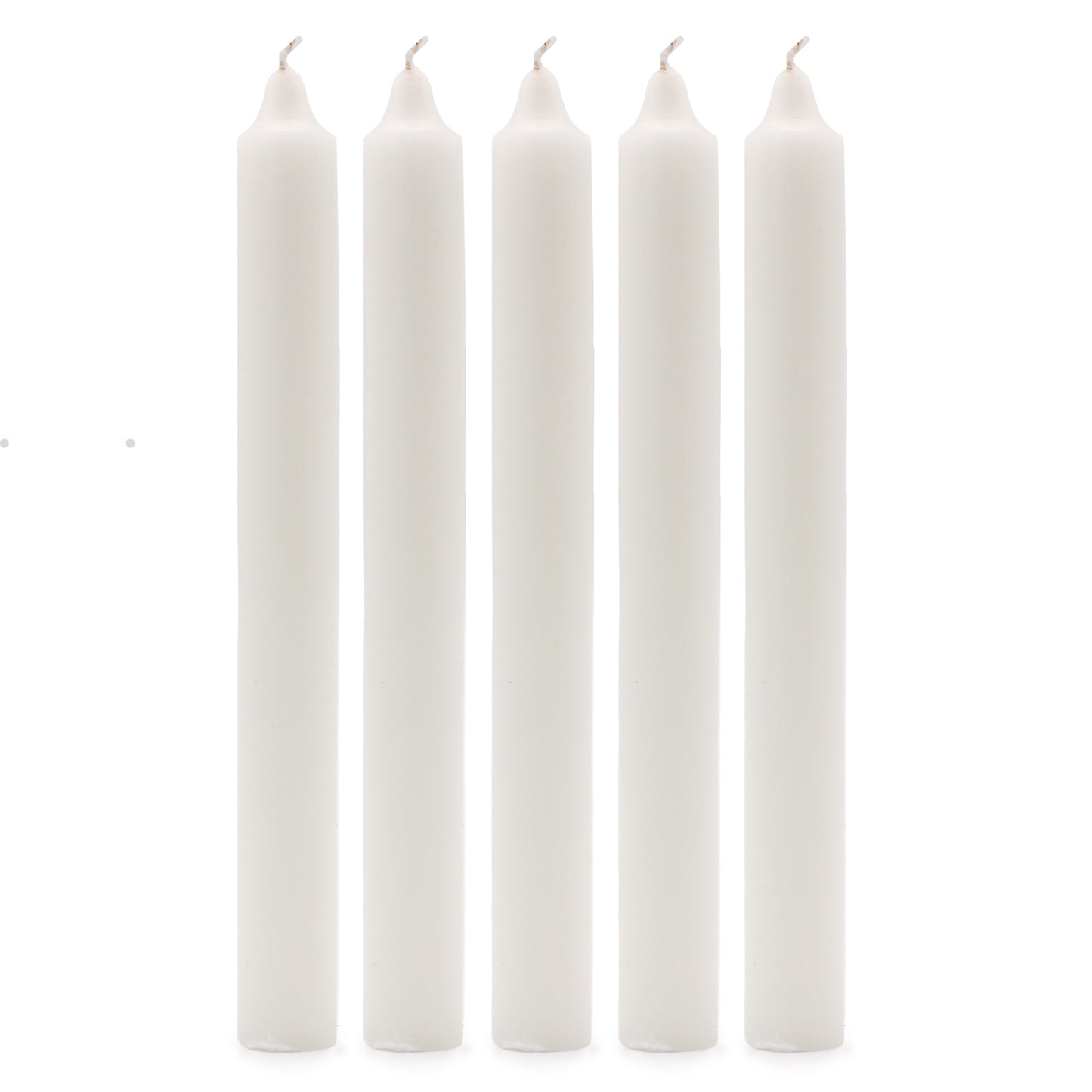 Hand Drawn - Dinner Table Candles - White - 20cm - Pack of 5