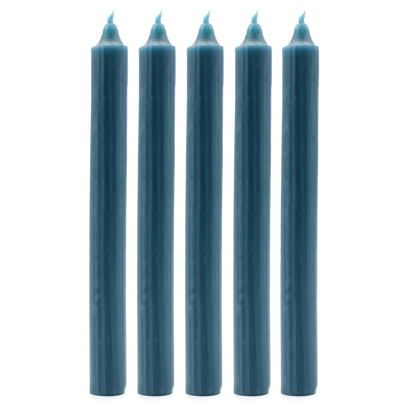 Hand Drawn - Dinner Table Candles - Teal - 20cm - Pack of 21