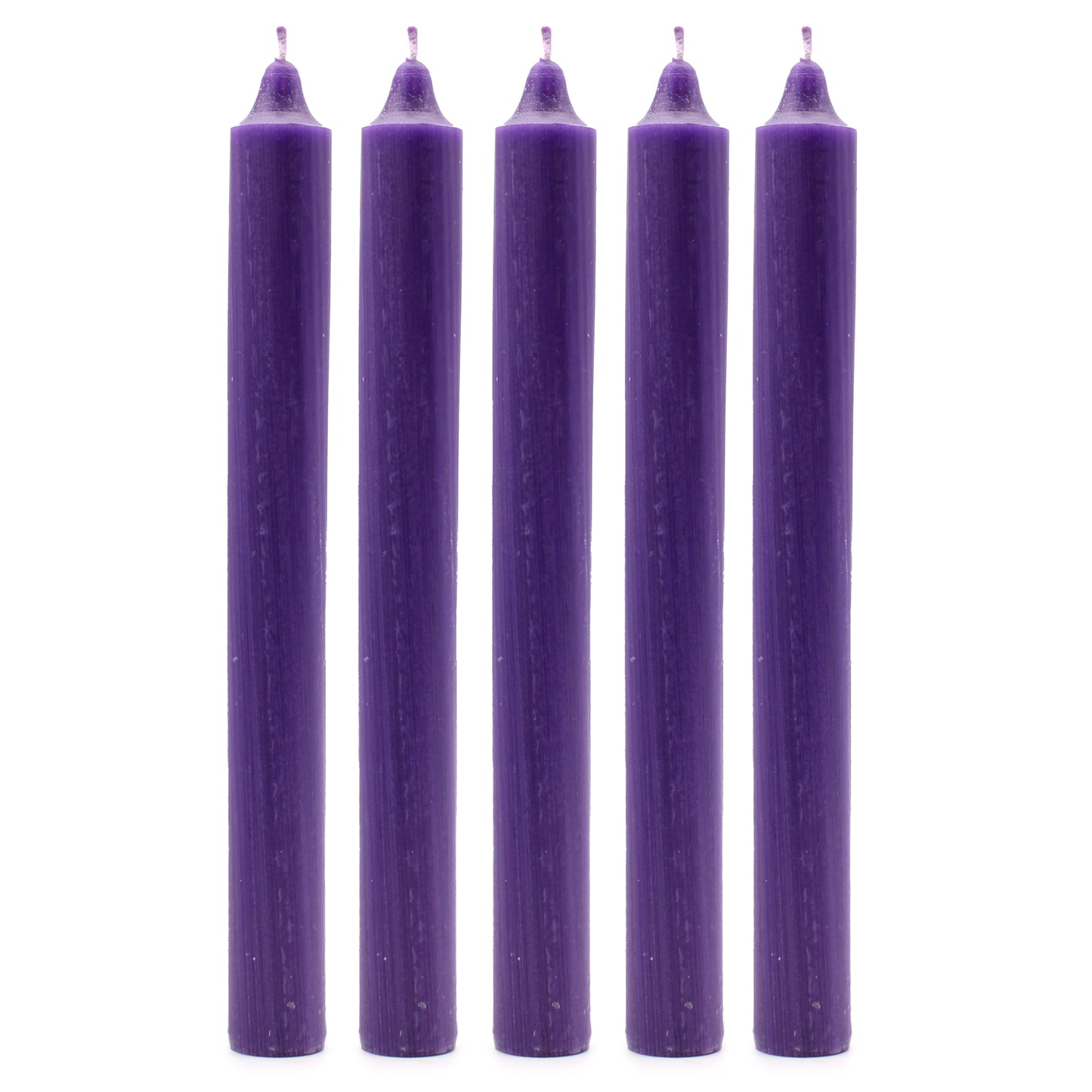 Hand Drawn - Dinner Table Candles - Purple - 20cm - Pack of 5