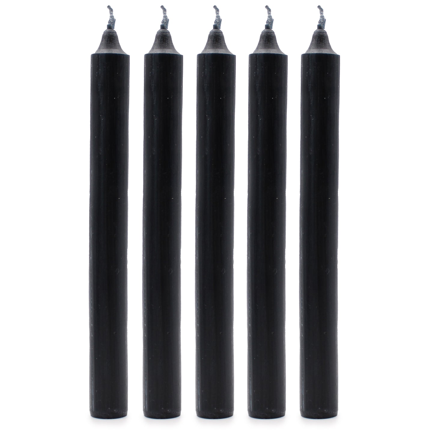 Hand Drawn - Dinner Table Candles - Black - 20cm - Pack of 21