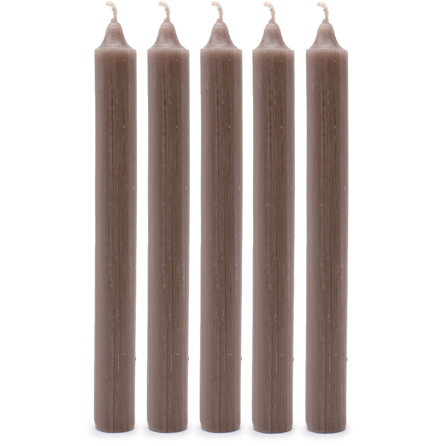 Hand Drawn - Dinner Table Candles - Taupe - 20cm - Pack of 21