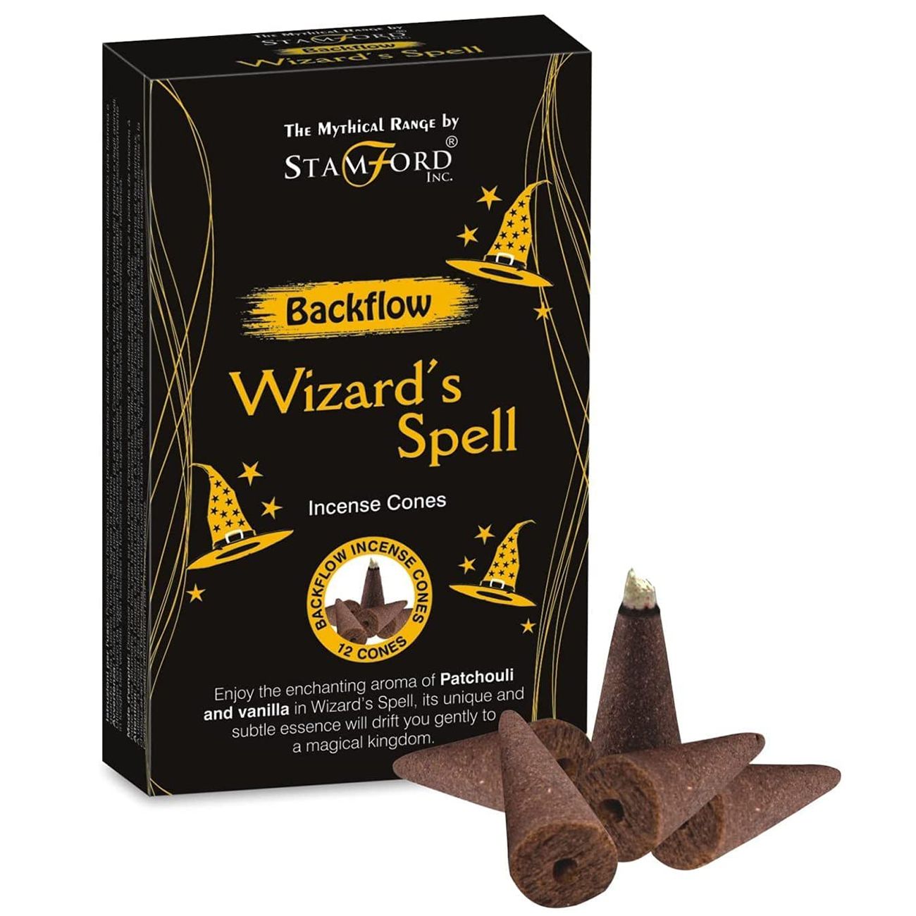 Stamford - Backflow Incense Cones - Wizards Spell - Pack of 12