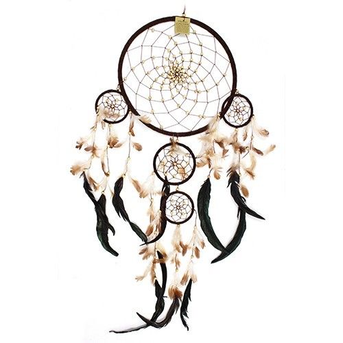 Dreamcatcher - Round - Large 17cm - Handcrafted in Bali - Neutral
