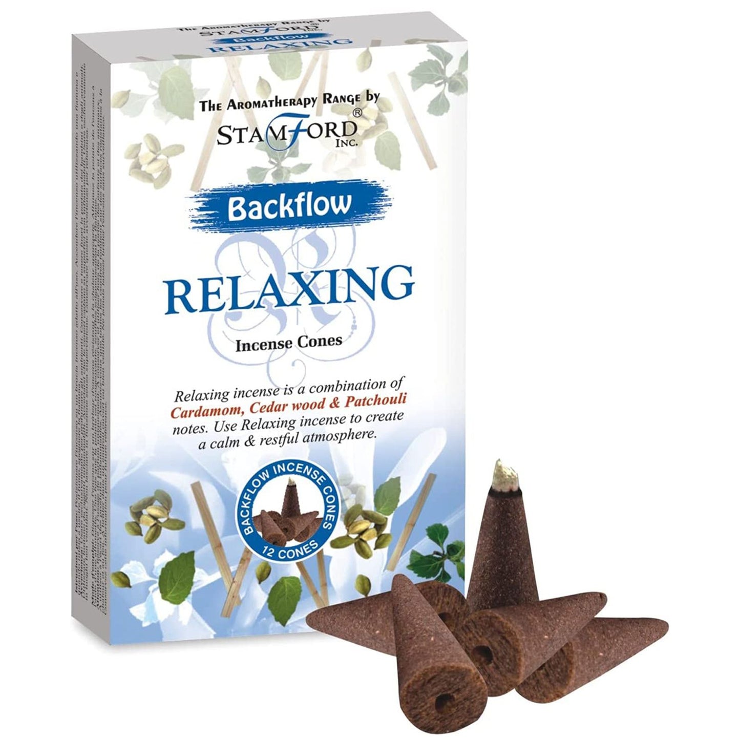 Stamford - Backflow Incense Cones - Relaxing - Pack of 12