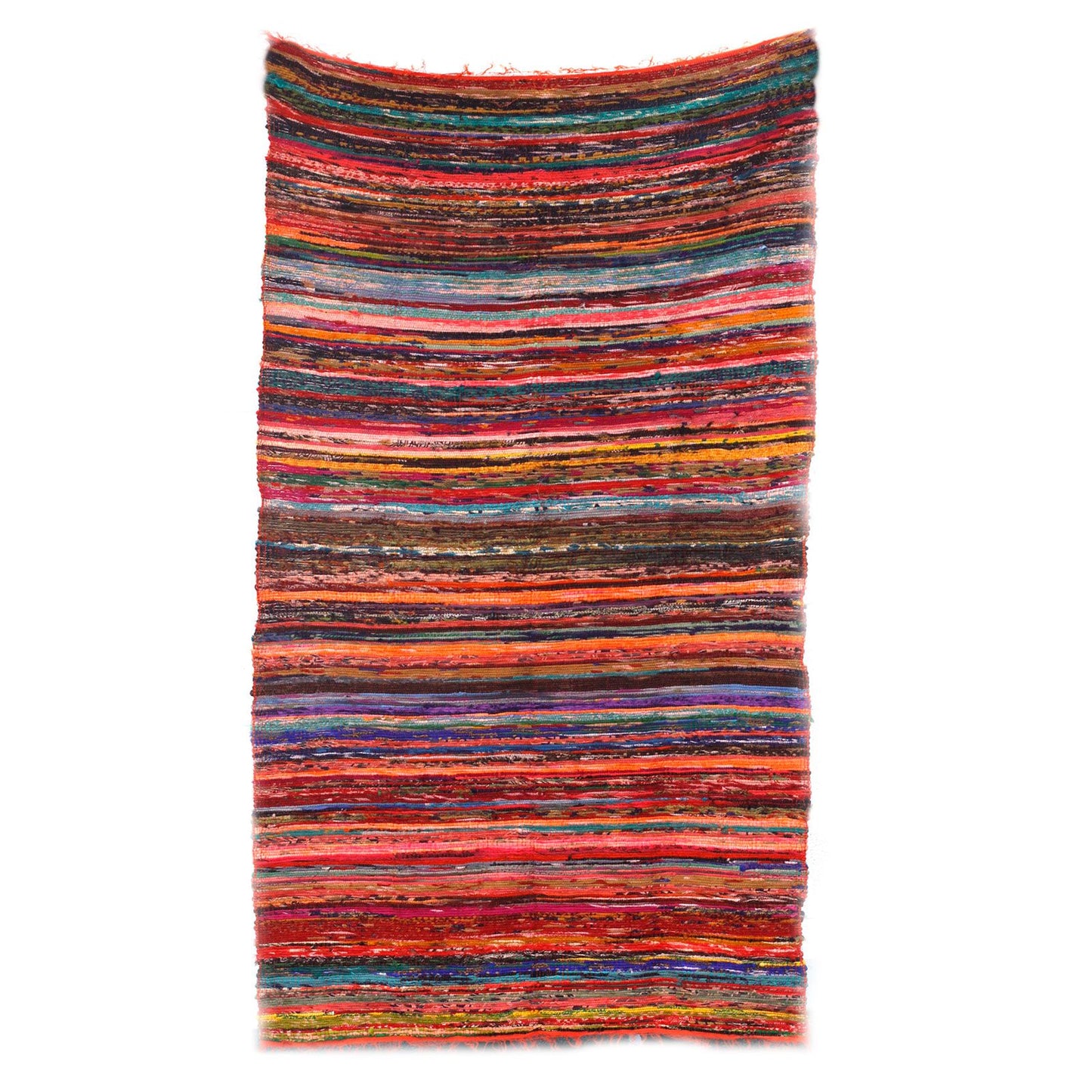 Luxury Indian Cotton Rag Rug - 150cm x 90cm - Orange