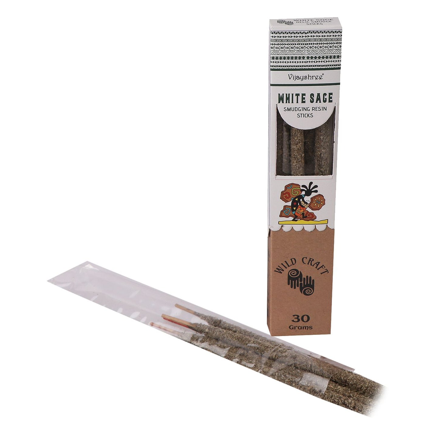 Vijayshree - Golden White Sage Smudging Resin Sticks - Pack of 6 Sticks