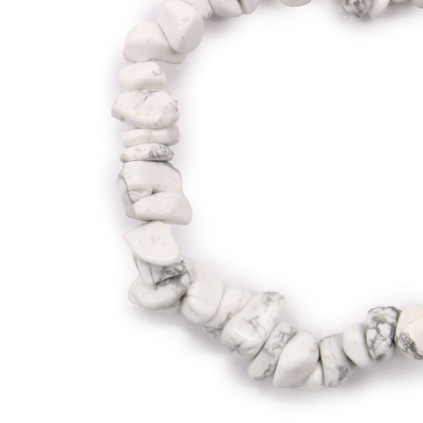 Gemstone Chip Bracelet - White Jasper