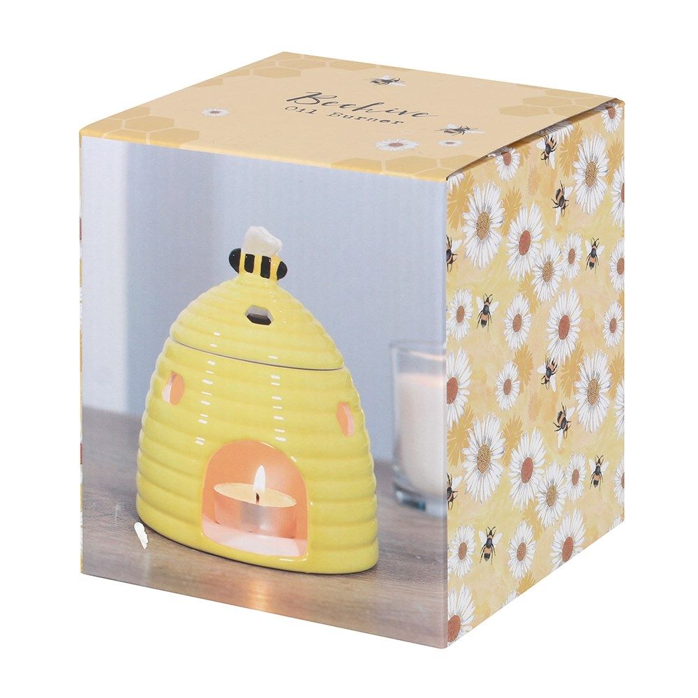 Oil Burner - Ceramic - Yellow Beehive