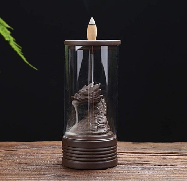 Backflow Incense Burner - Dragon in Glass Tube