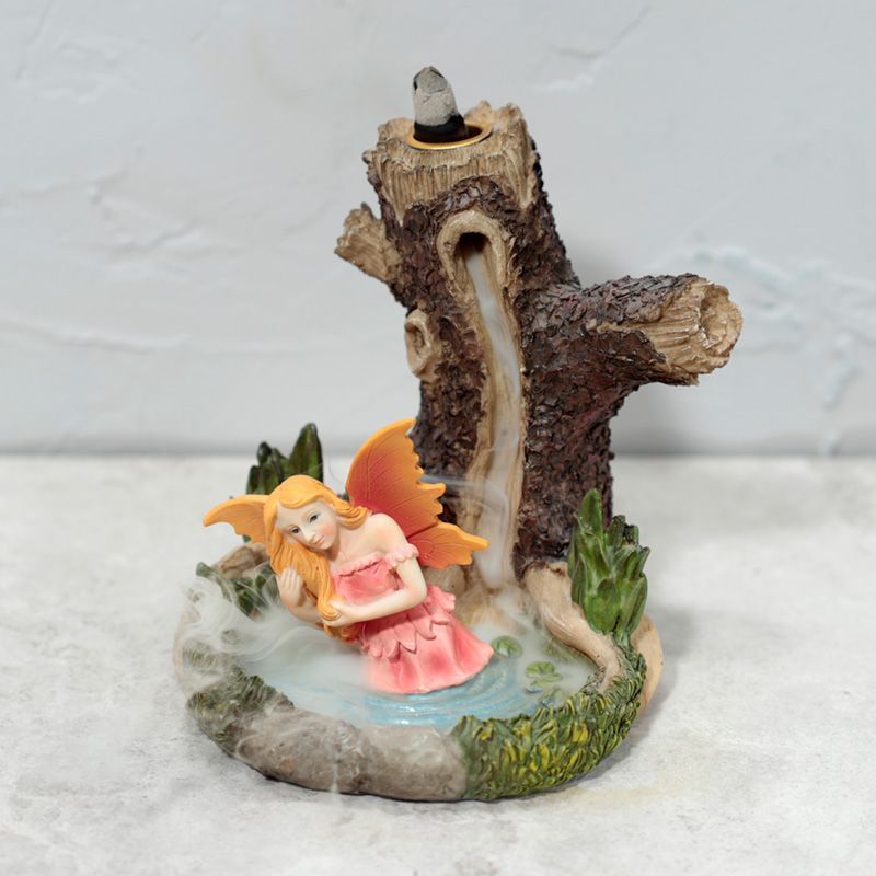 Backflow Incense Burner - Ancient Tree Fairy in Pool