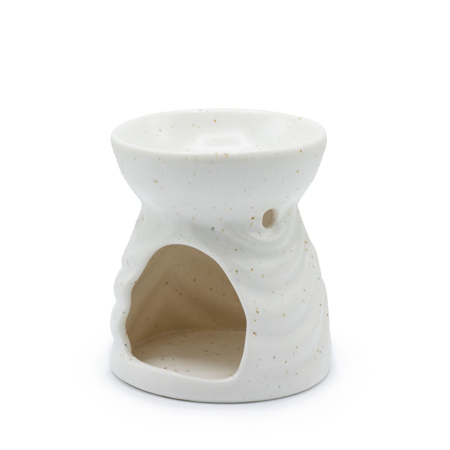 Oil Burner - Ceramic - Geometric - Ivory