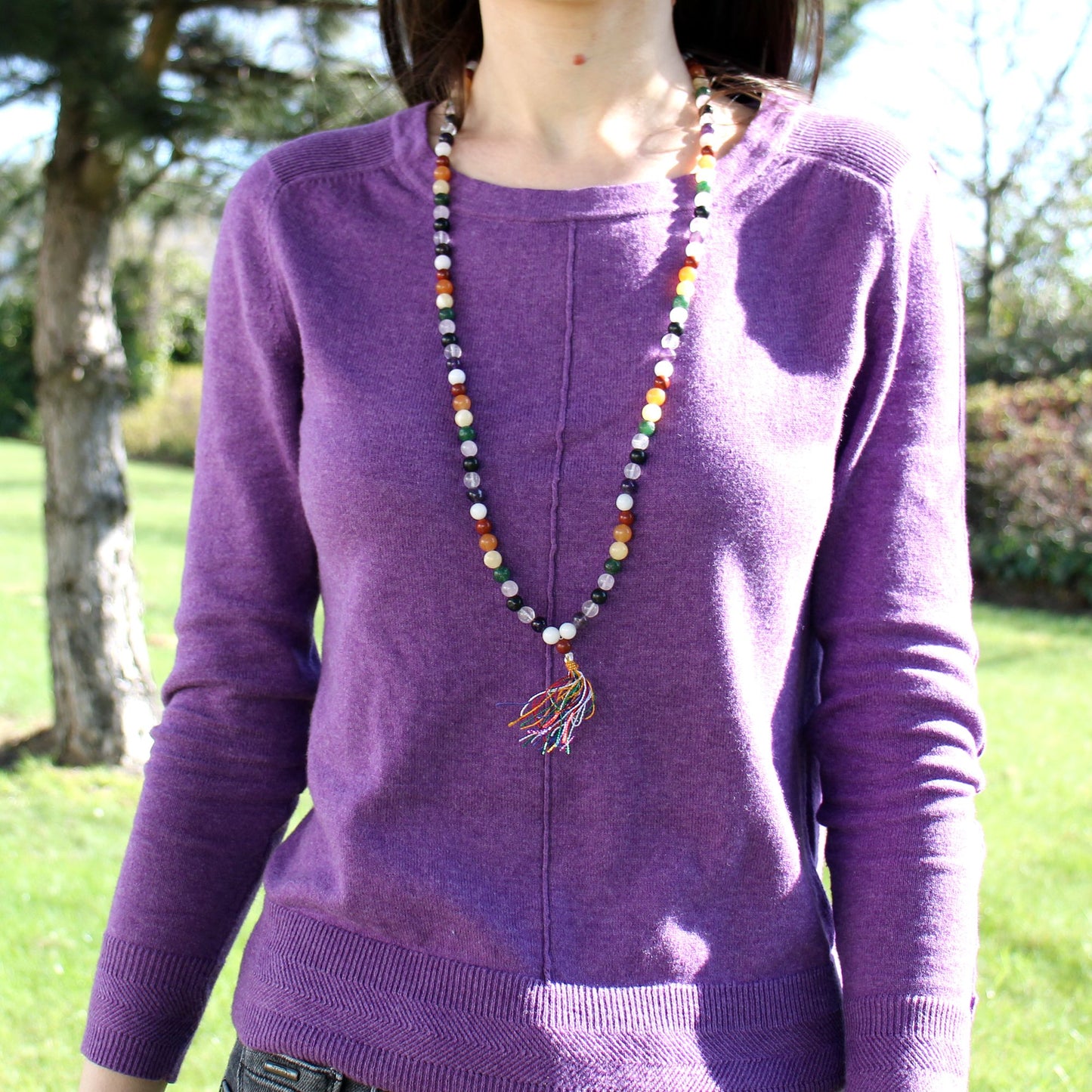 Mala Necklace - 108 Beads - Amethyst