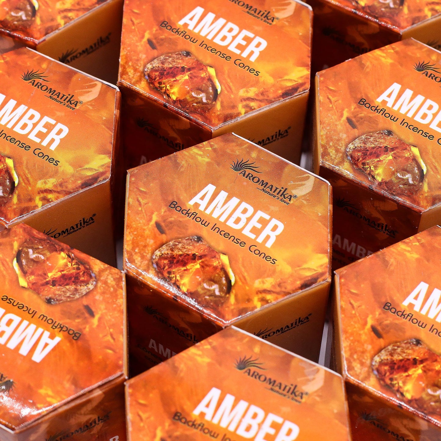 Aromatika - Masala Backflow Incense Cones - Amber - Pack of 10
