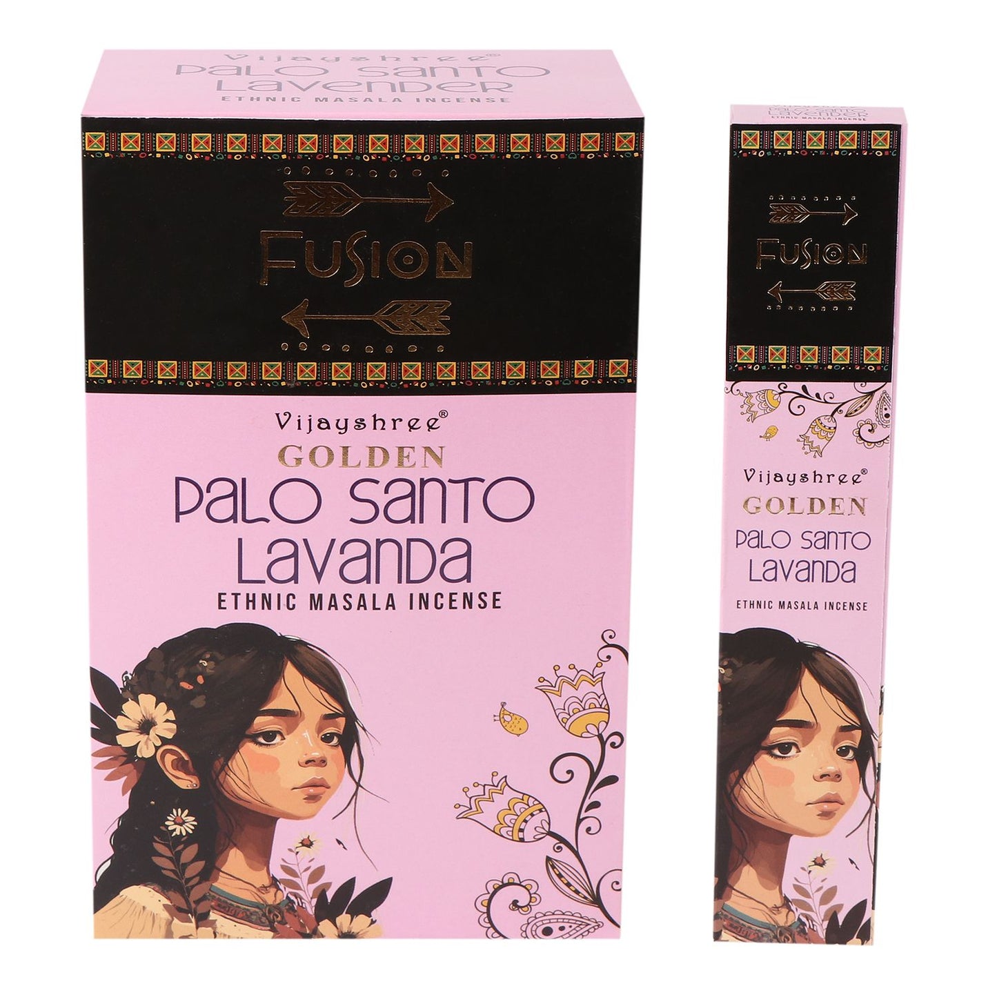 Vijayshree Incense - Golden Palo Santo - Lavender - Pack of 15 Sticks