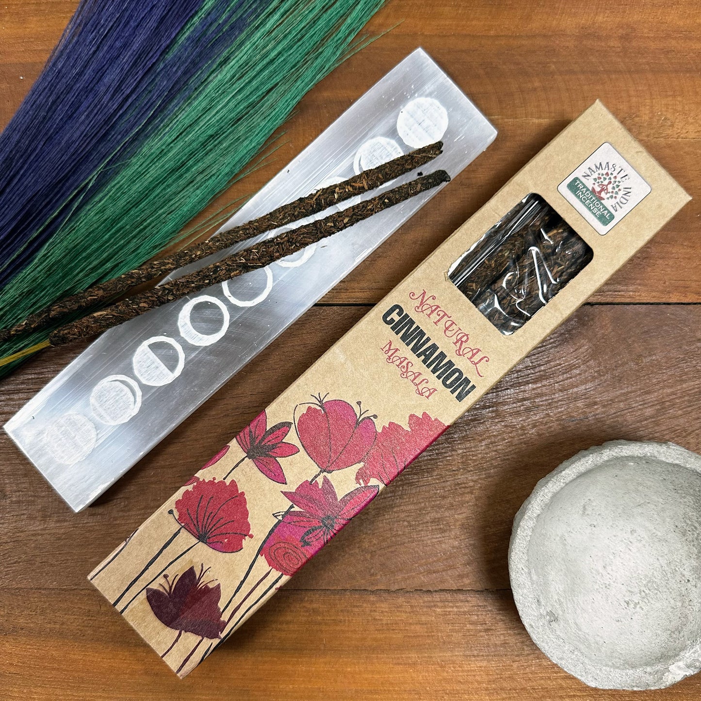 Namaste India - Natural Botanical Masala Incense Sticks - Cinnamon - Pack of 11