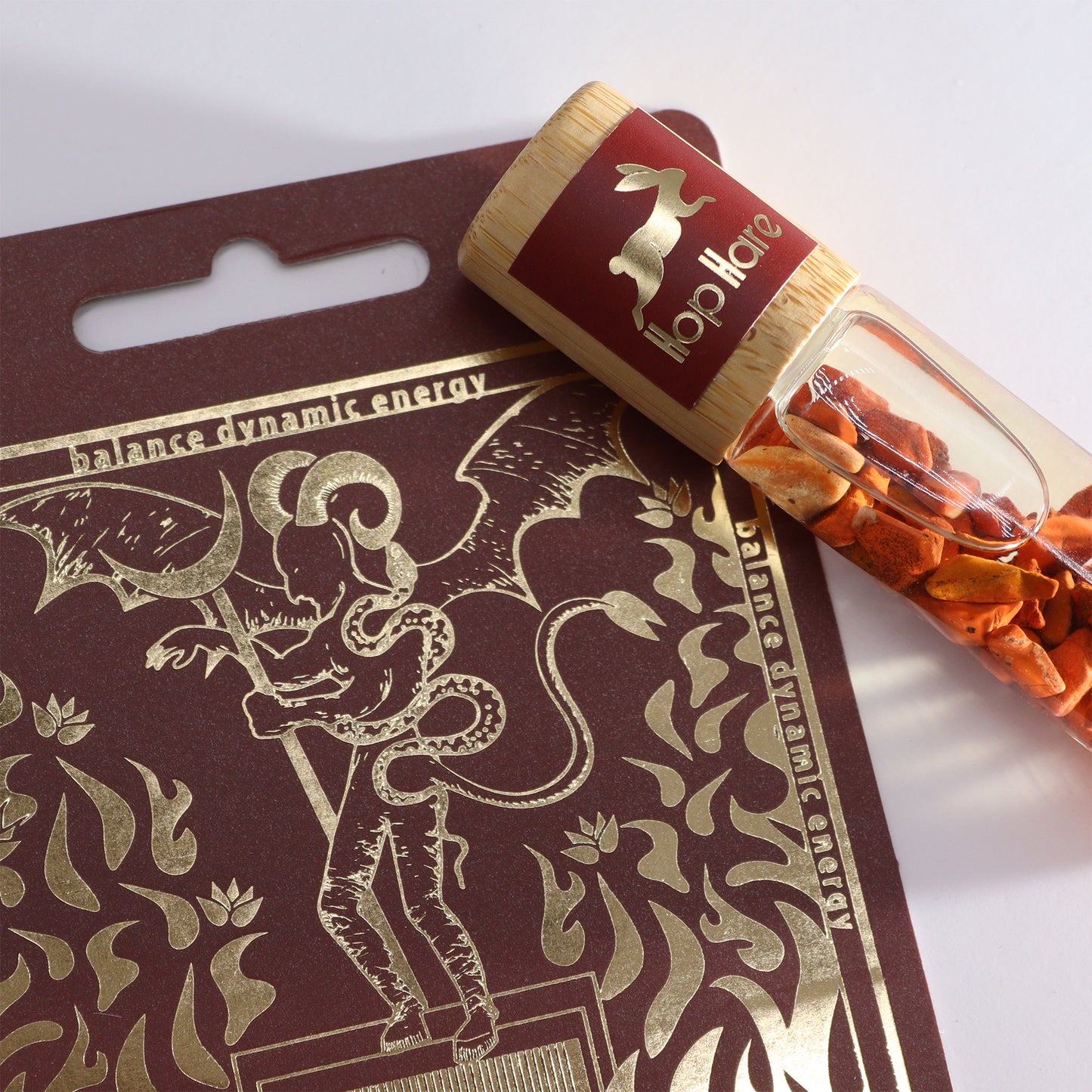 Hop Hare - Essential Oil and Red Jasper Roll On - Tarot Card - The Devil