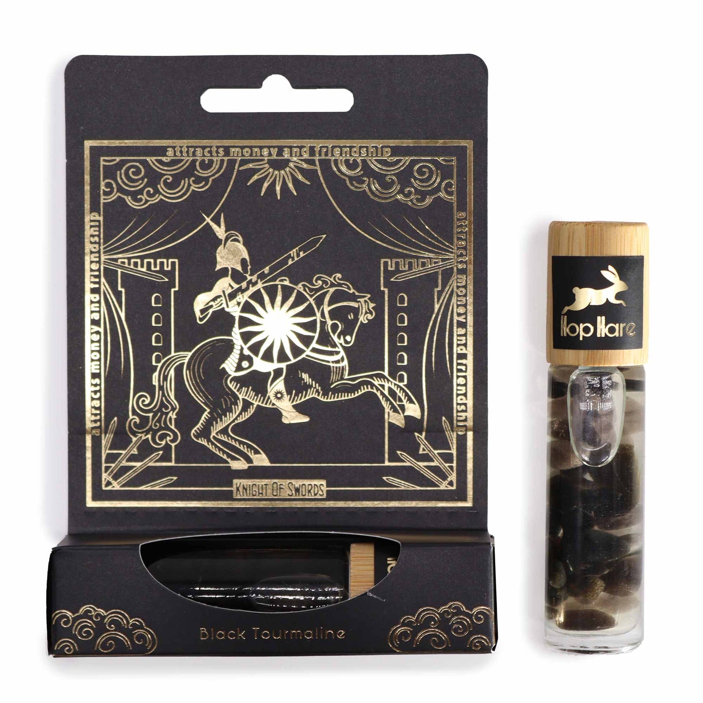 Hop Hare - Essential Oil and Black Tourmaline Roll On - Tarot Card - The Knight