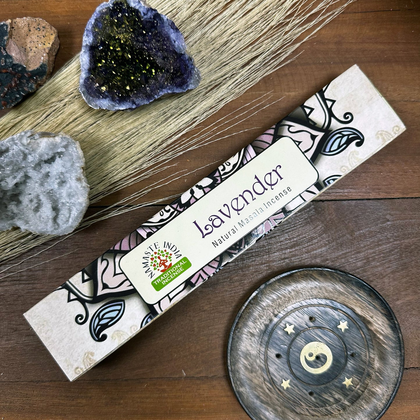 Namaste India - Mandala Natural Masala Incense Sticks - Lavender - Pack of 12