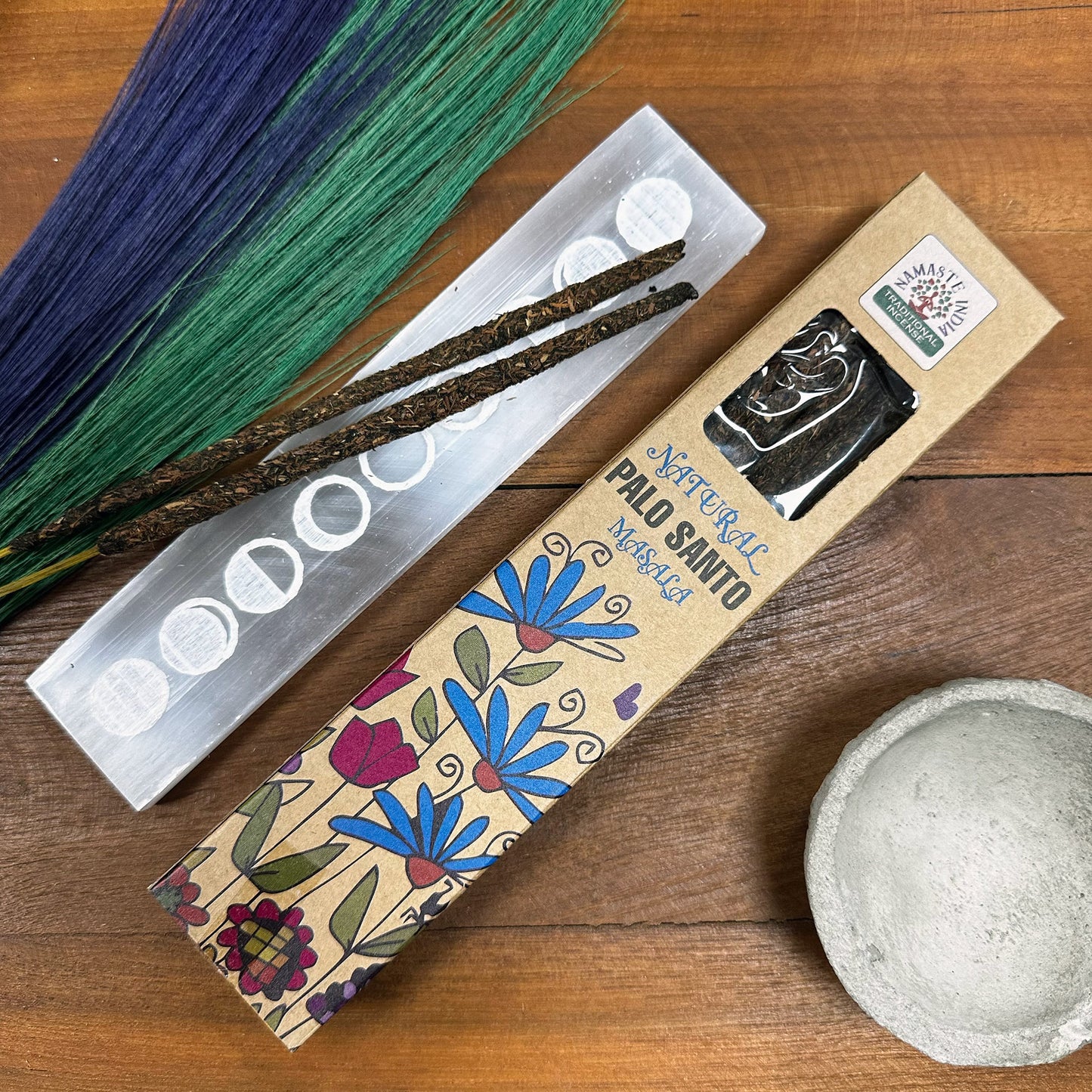 Namaste India - Natural Botanical Masala Incense Sticks - Palo Santo - Pack of 11