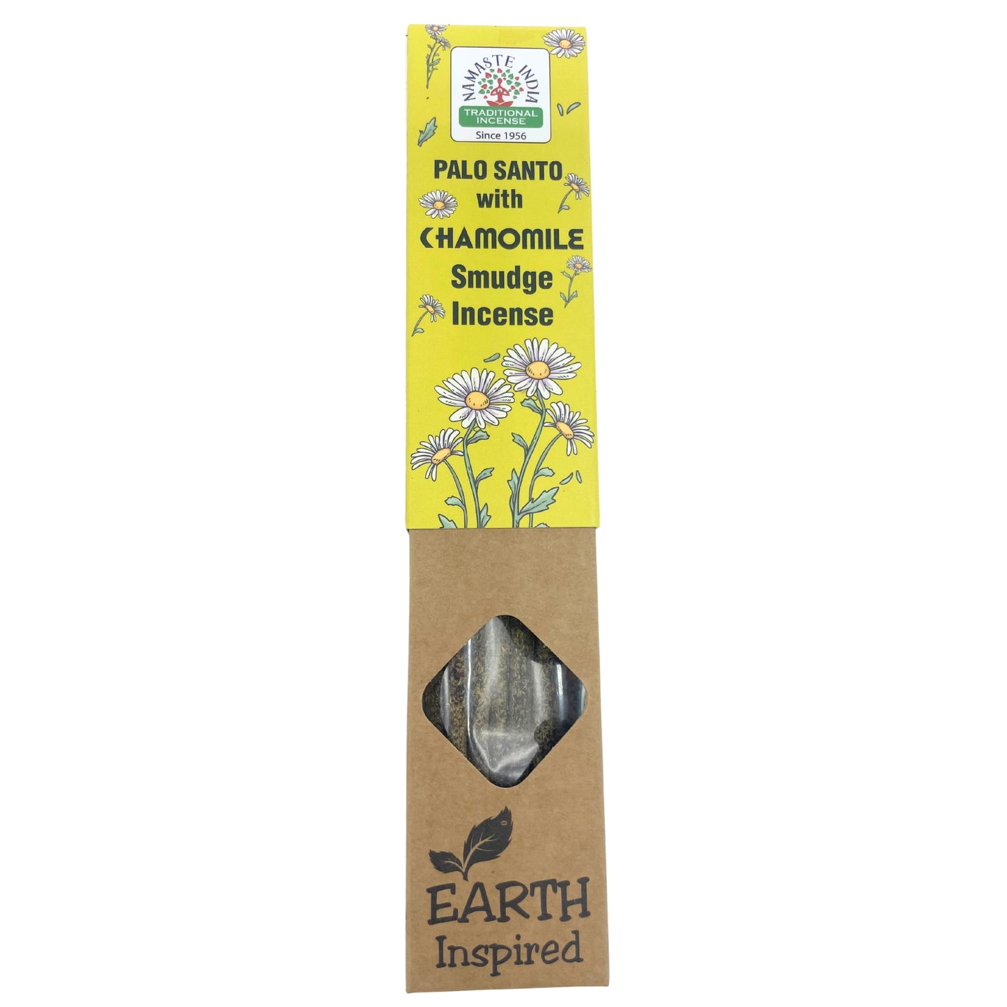 Namaste India - Earth Inspired Smudge Incense Sticks - Chamomile - Pack of 9