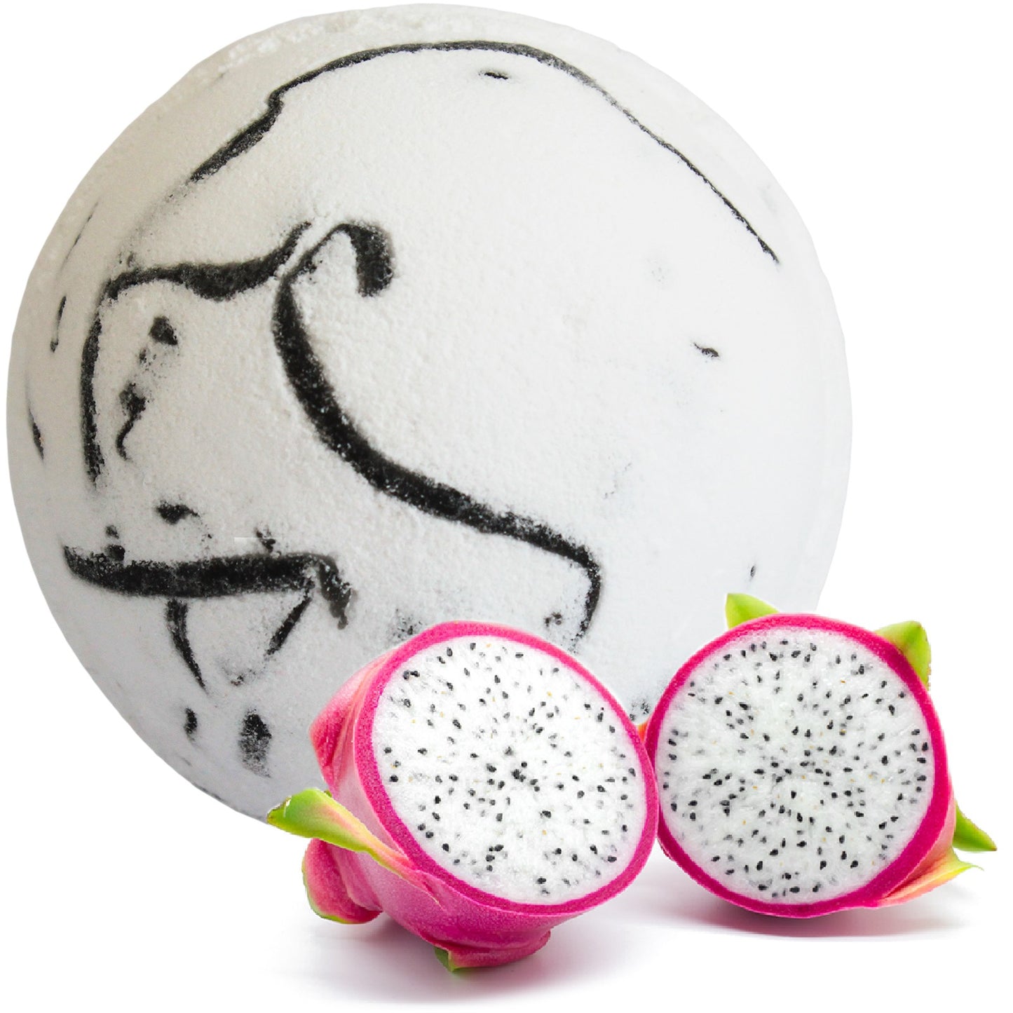 Tropical Paradise - Coconut Butter Jumbo Bath Bomb - 180g - Dragon Fruit