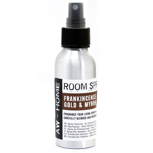 AW Home - Room Spray - 100ml Bottle - Gold, Frankincense and Myrrh