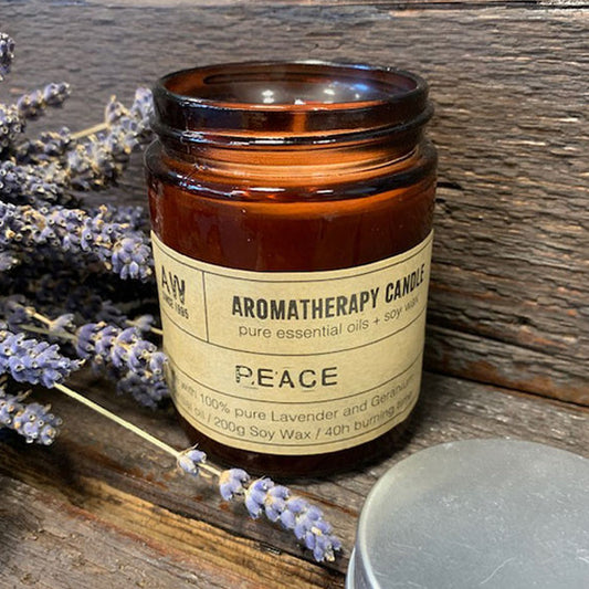 Aromatherapy Jar Candle - Peace - Lavender and Geranium