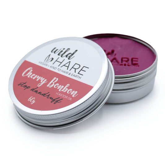 Wild Hare - Solid Shampoo - Anti Dandruff - 60g Tin - Cherry Bonbon
