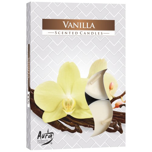 Aura Candles - Scented Tealights - Pack of 6 - Vanilla