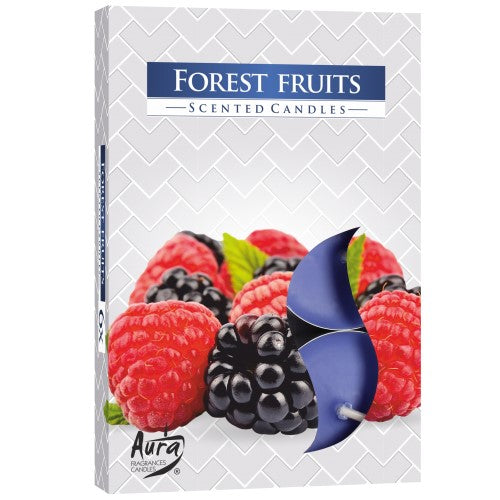 Aura Candles - Scented Tealights - Pack of 6 - Forest Fruits