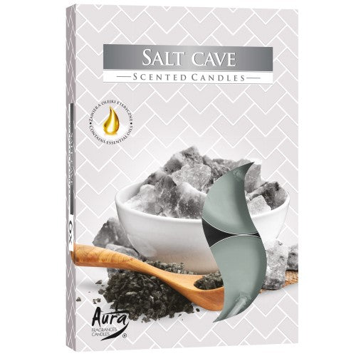 Aura Candles - Scented Tealights - Pack of 6 - Salt Cave
