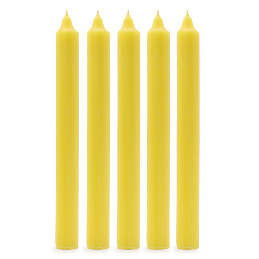Hand Drawn - Dinner Table Candles - Lemon - 20cm - Pack of 21