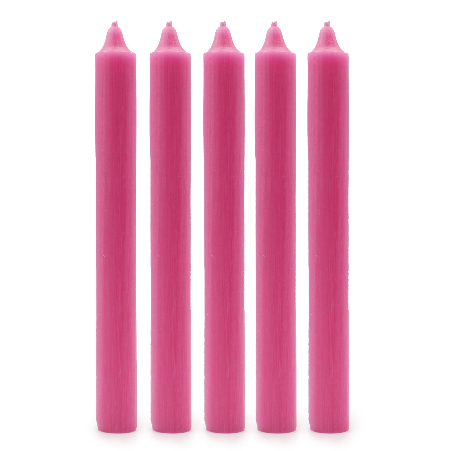 Hand Drawn - Dinner Table Candles - Deep Pink - 20cm - Pack of 21