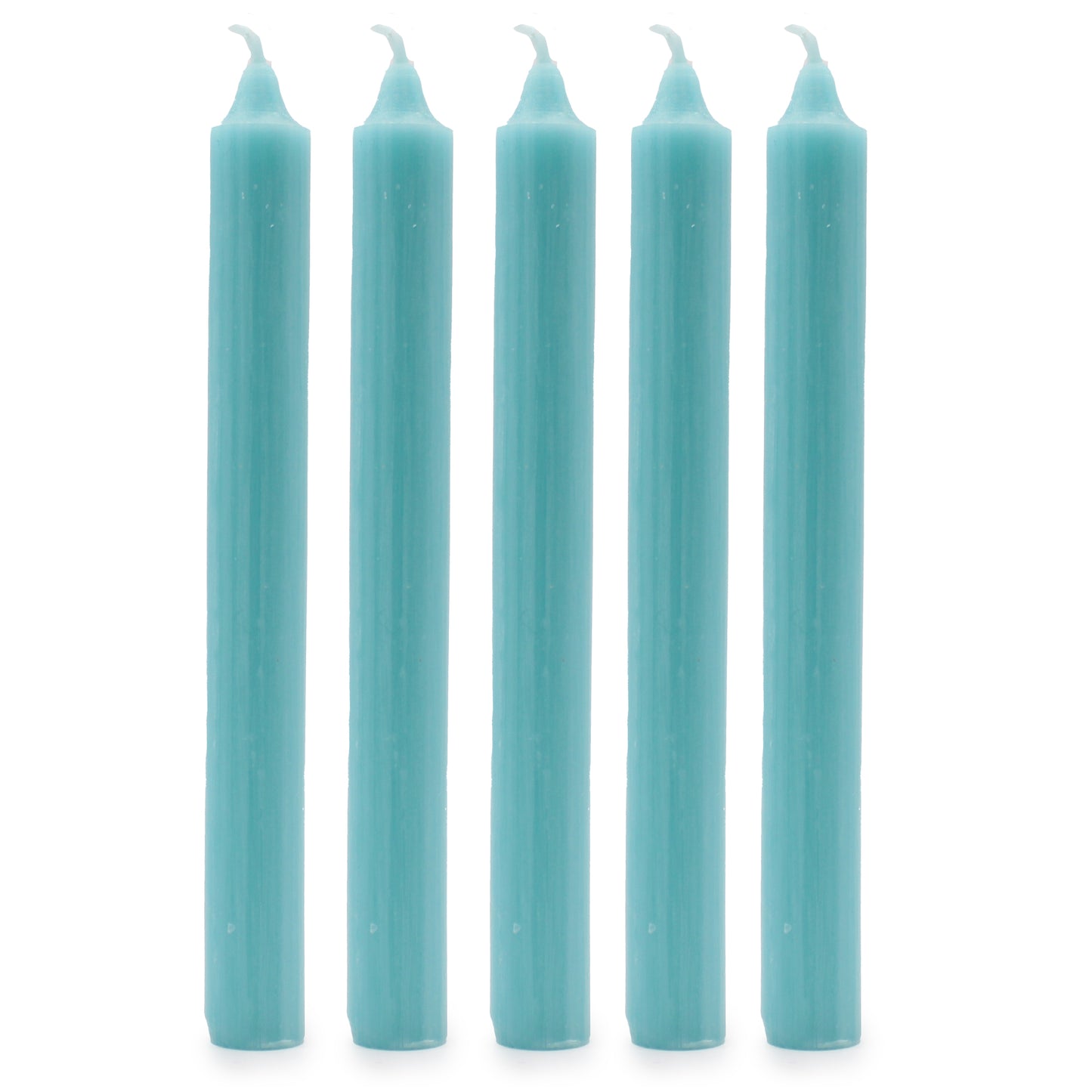 Hand Drawn - Dinner Table Candles - Aqua - 20cm - Pack of 21
