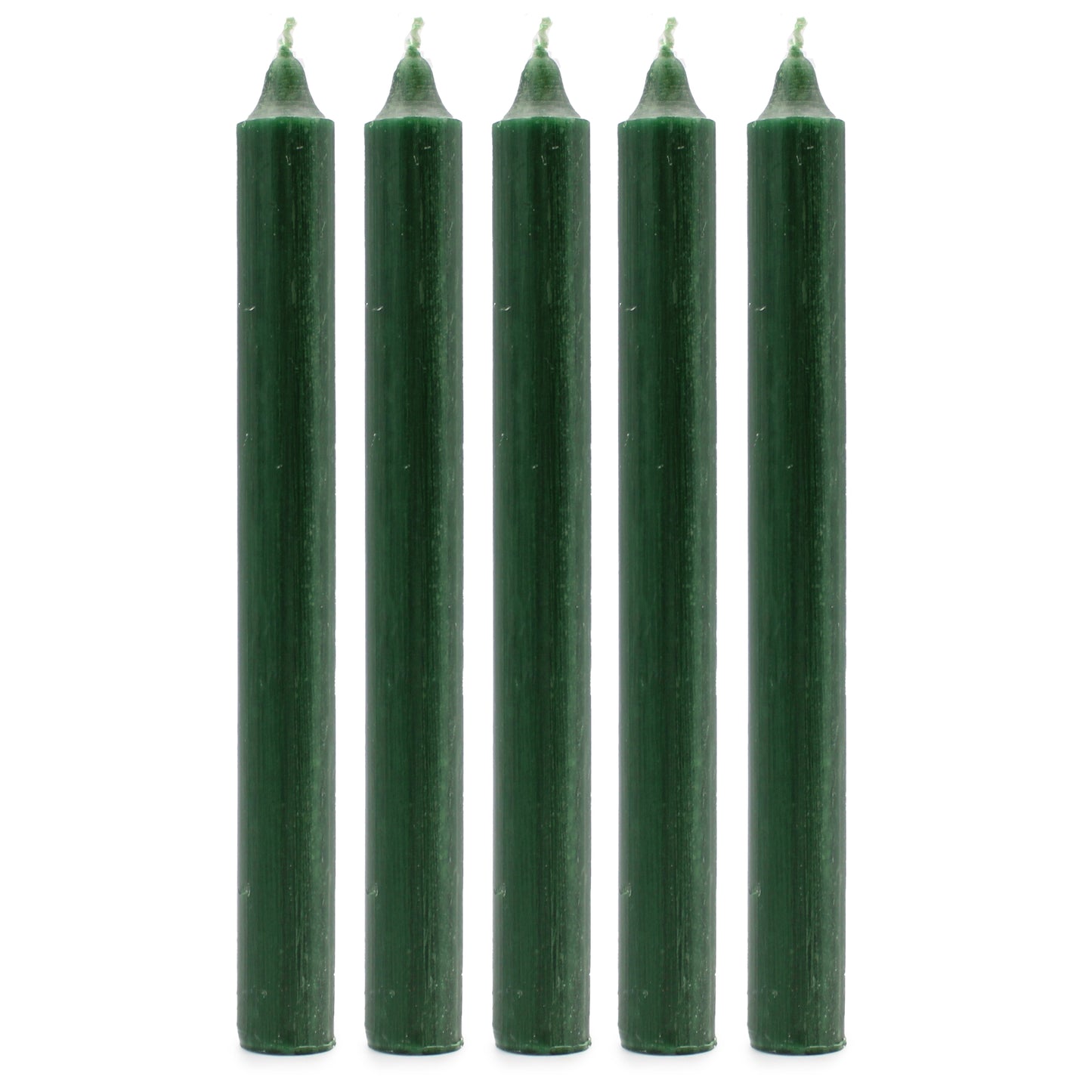 Hand Drawn - Dinner Table Candles - Holly Green - 20cm - Pack of 21