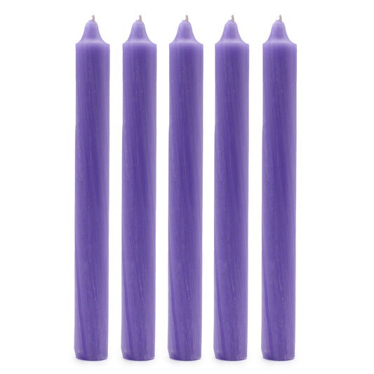 Hand Drawn - Dinner Table Candles - Lilac - 20cm - Pack of 21