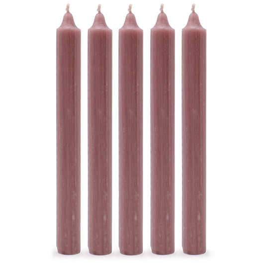 Hand Drawn - Dinner Table Candles - Dusty Pink - 20cm - Pack of 21