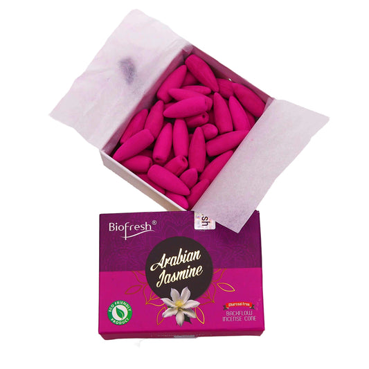 Biofresh - Back Flow Incense Cones - Arabian Jasmine - Pack of 40