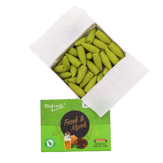 Biofresh - Back Flow Incense Cones - Frankincense and Myrrh - Pack of 40