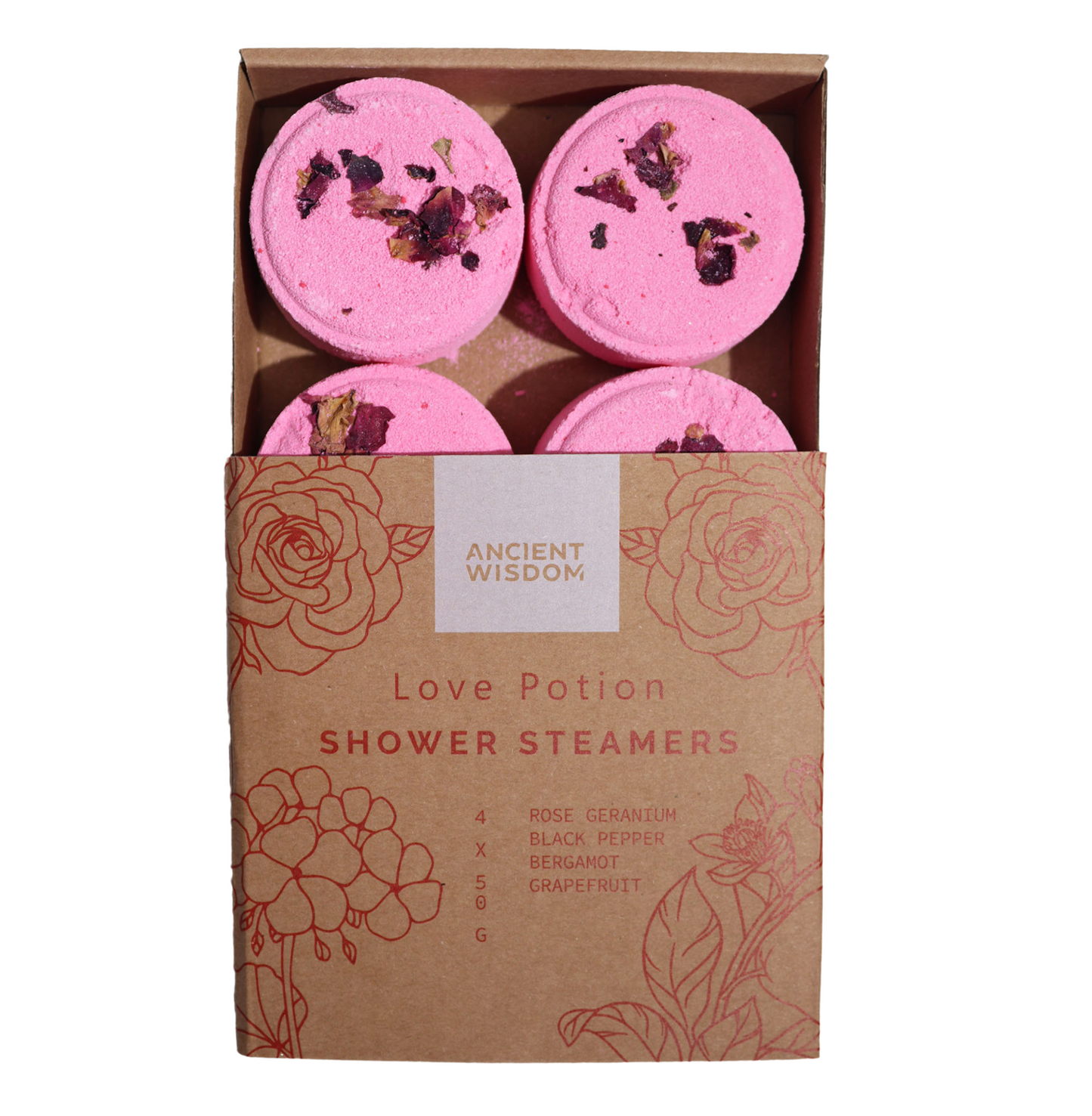 AW Home - Zen Shower Steamers - Pack of 4 - Love Potion