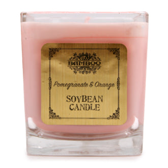 Bamboo - Soy Bean Jar Candle - Pomegrante and Orange