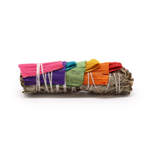 Artisan Smudge Stick - White Sage with Seven Corn Leaves - 10cm