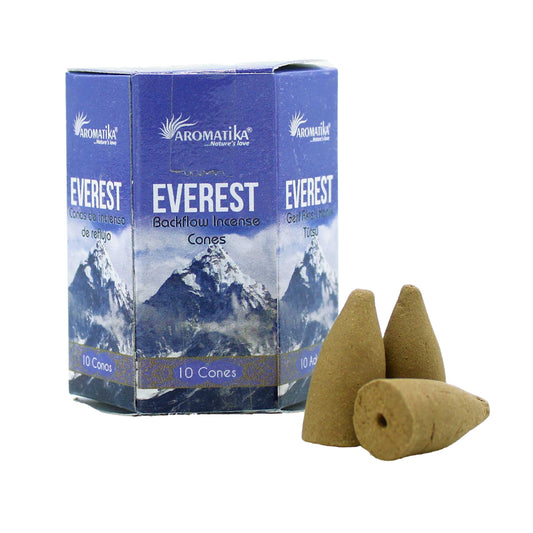 Aromatika - Back Flow Incense Cones - Everest - Pack of 10