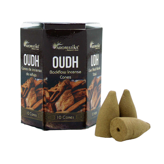 Aromatika - Back Flow Incense Cones - Oudh - Pack of 10