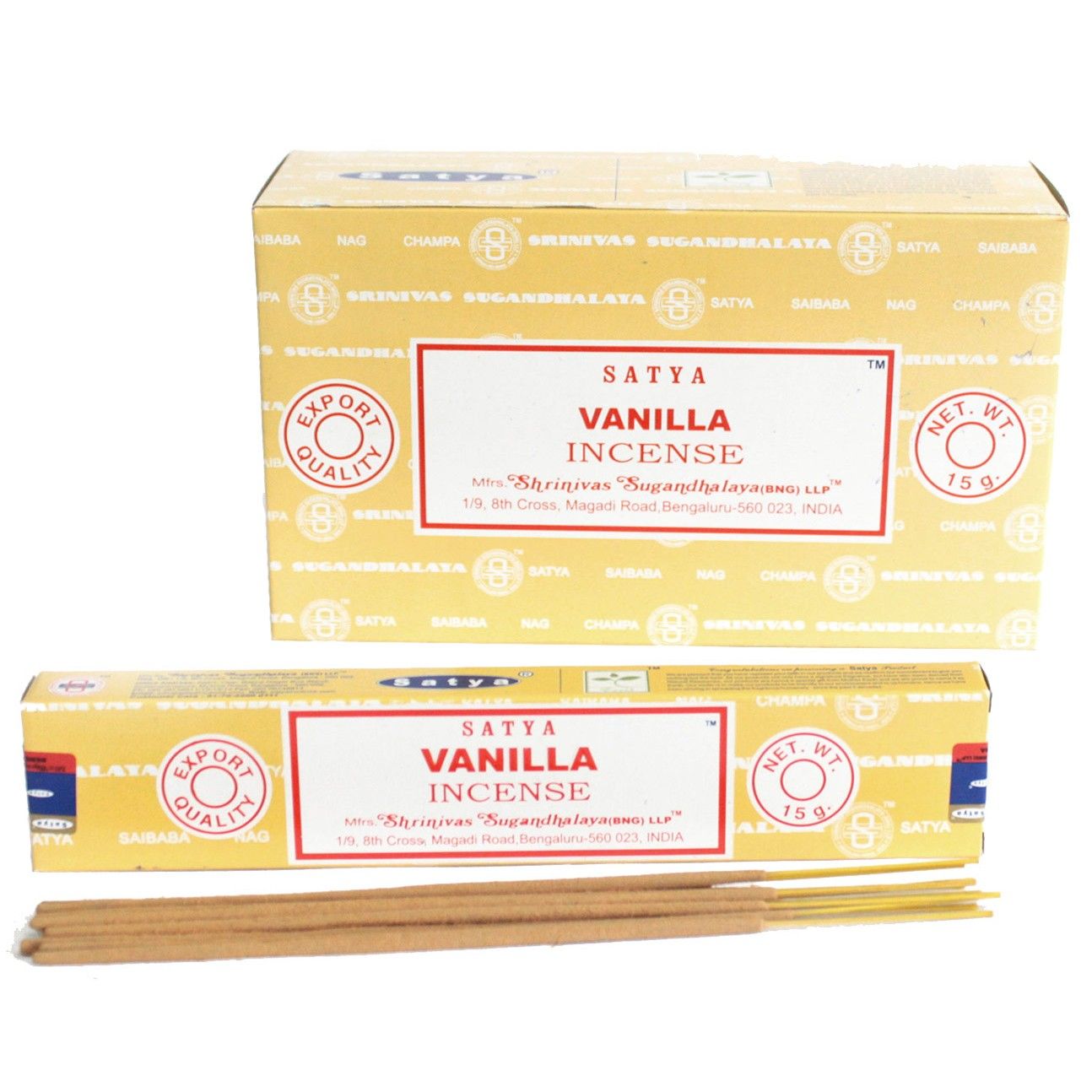 Satya Incense - Vanilla - Pack of 15 Sticks
