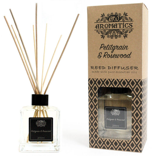 AW Home - Essential Oil Reed Diffuser - 200ml - Petitgrain and Rosewood