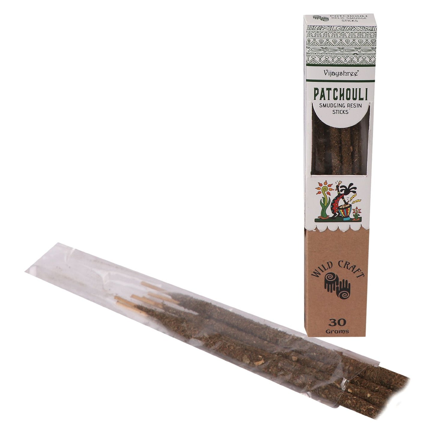 Vijayshree - Golden Patchouli Smudging Resin Sticks - Pack of 6 Sticks
