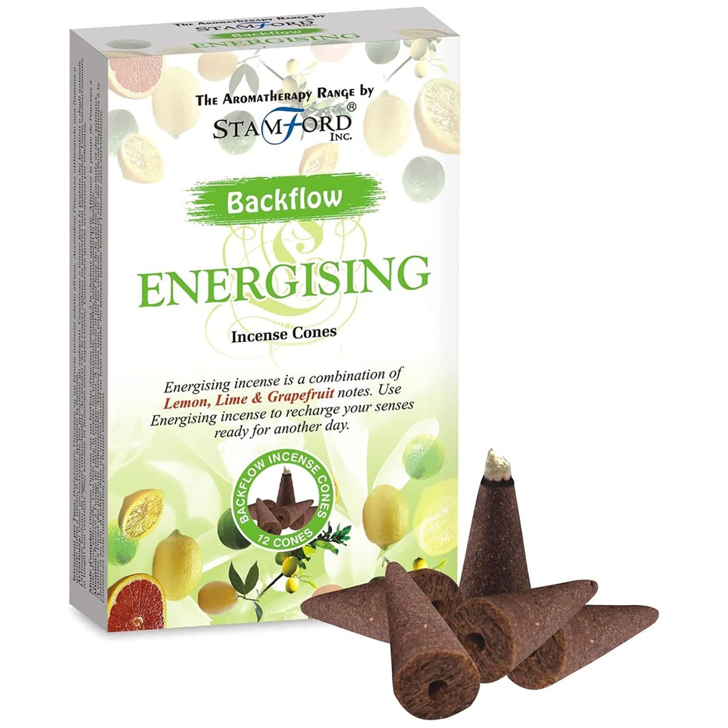 Stamford - Backflow Incense Cones - Energising - Pack of 12